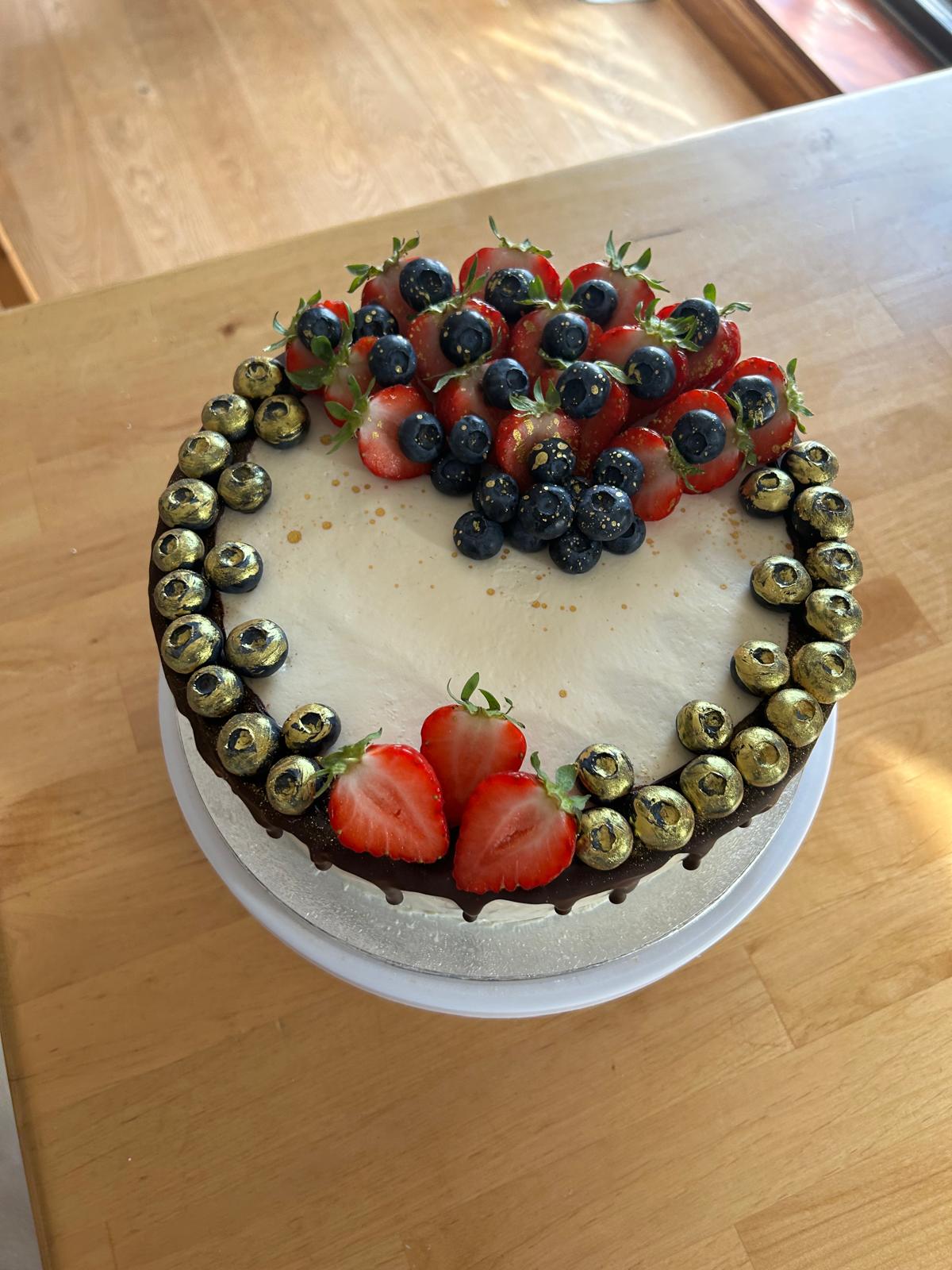 Simply Elegant Fresh Fruit Celebration Cake