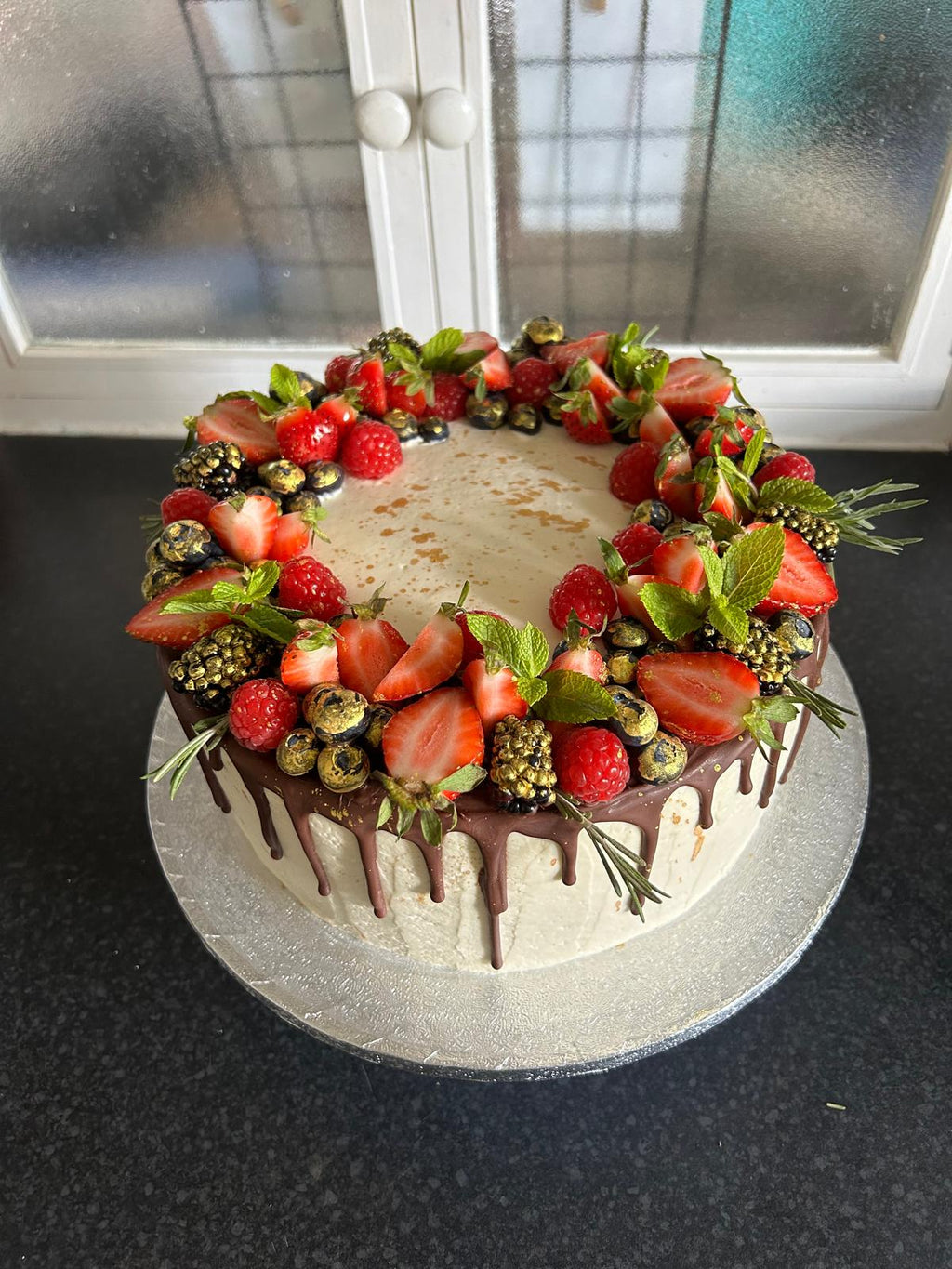 Simply Elegant Fresh Fruit Celebration Cake