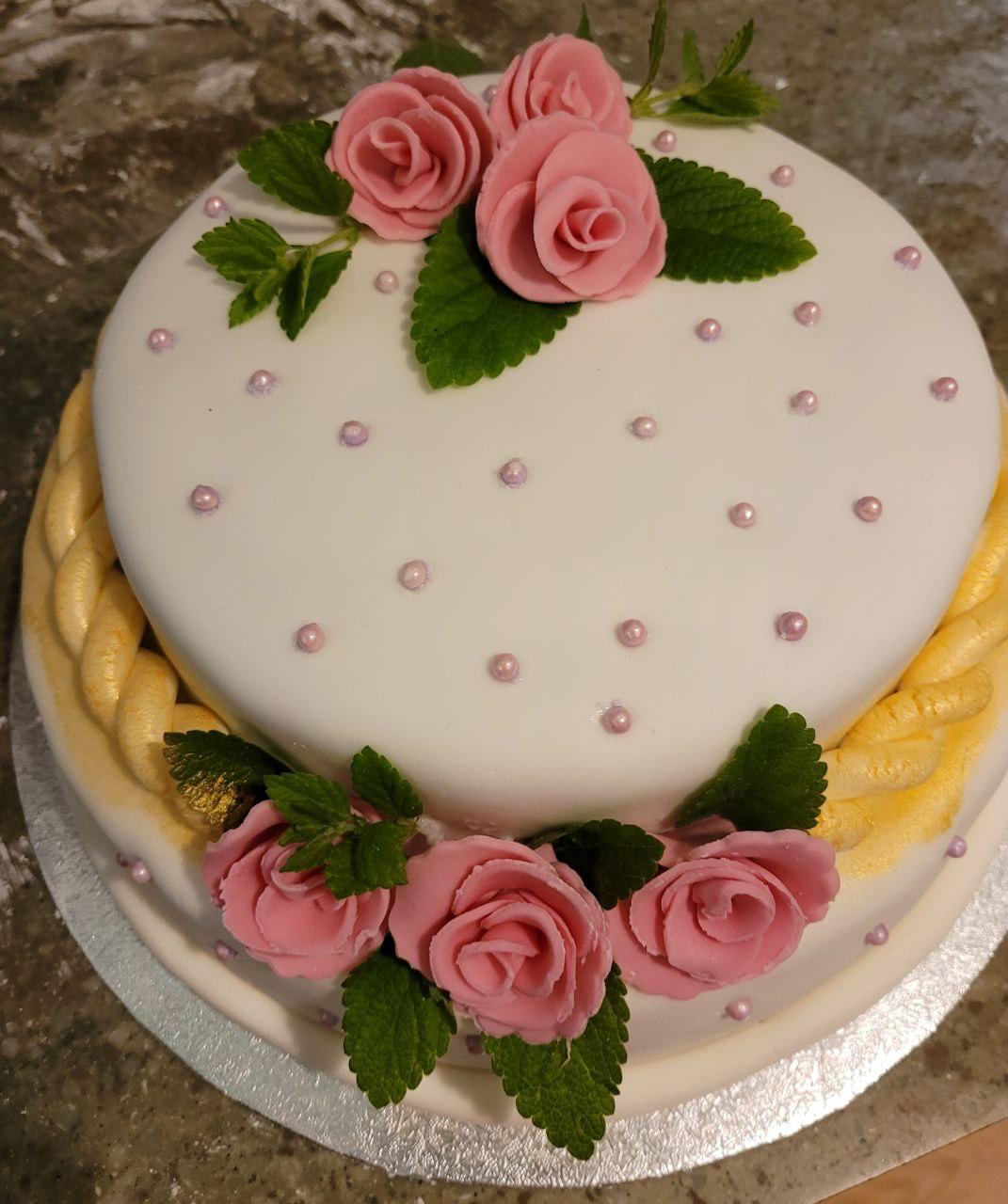 Hand-crafted Bespoke Floral Wedding Cake