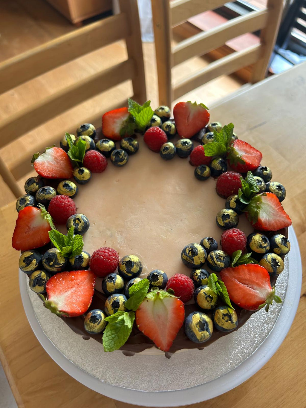Simply Elegant Fresh Fruit Celebration Cake